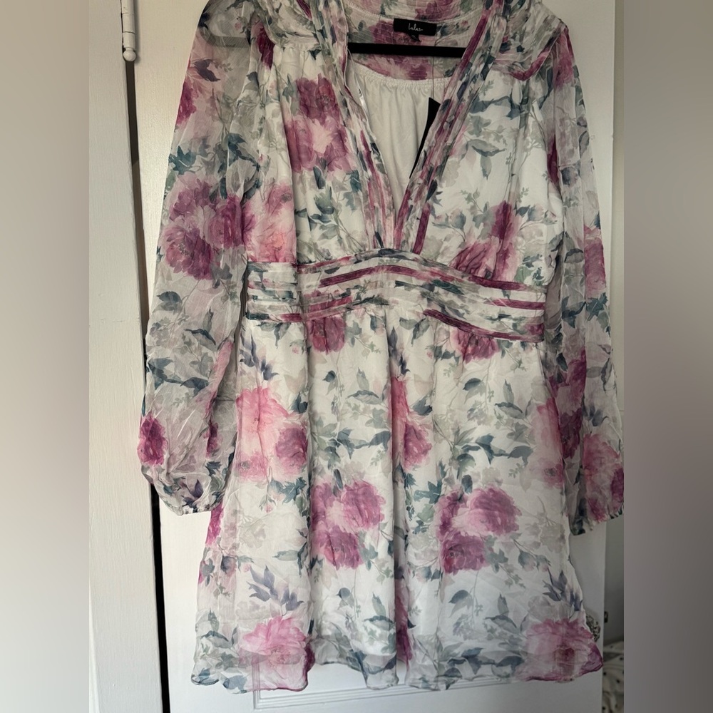 Lulus Floral Empire Waist Dress Sz XL